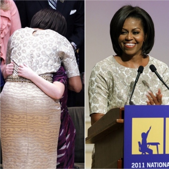 J. Crew Silk Blend Metallic Gold Brocade Top - 2 - Picture 3 of 14